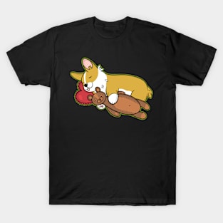 Cute Corgi and Bear T-Shirt